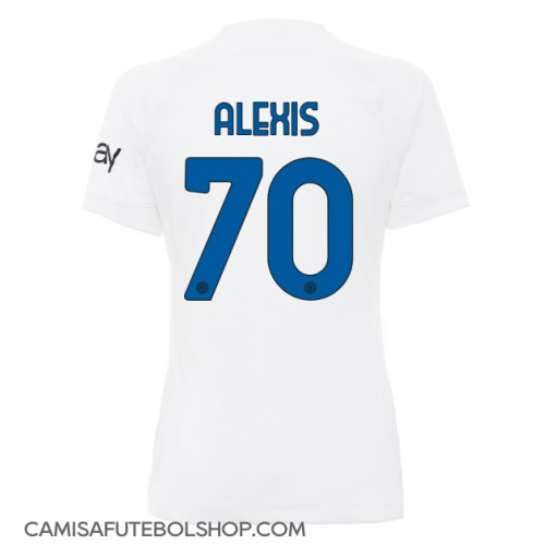 Camisa de time de futebol Inter Milan Alexis Sanchez #70 Replicas 2º Equipamento Feminina 2023-24 Manga Curta